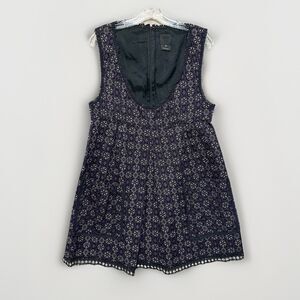 ANNA SUI Dress Babydoll Sz 8 Jumper Lace Low Key Grunge Heritage Edwardian